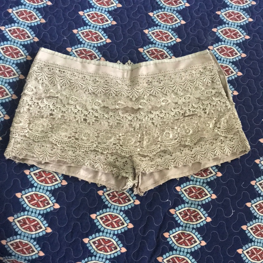Lace mini shorts